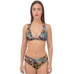 Mosaic pieces                                                    Double Strap Halter Bikini Set