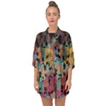 Mosaic pieces                                                 Half Sleeve Chiffon Kimono