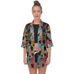 Mosaic pieces                                                   Open Front Chiffon Kimono