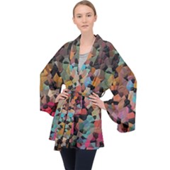 Long Sleeve Velvet Kimono  