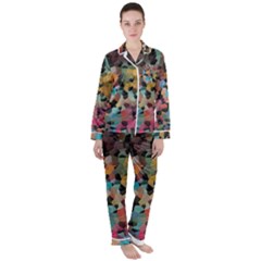 Women s Long Sleeve Satin Pajamas Set 