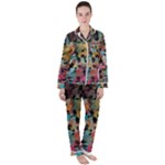 Mosaic pieces                                                 Satin Long Sleeve Pyjamas Set