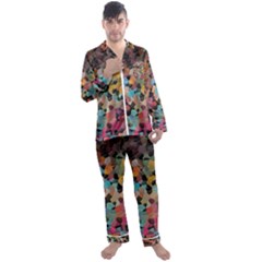 Men s Long Sleeve Satin Pajamas Set 