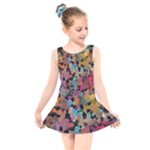 Mosaic pieces                                                   Kids  Skater Dress Swimsuit