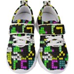 Drawn squares                                                  Kids  Velcro Strap Shoes