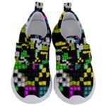 Drawn squares                                                    Kids  Velcro Strap Shoes