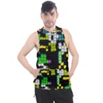 Drawn squares                                                   Men s Sleeveless Hoodie