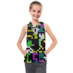 Drawn squares                                                  Kids  Sleeveless Hoodie