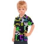 Drawn squares                                                   Kids  Polo Tee