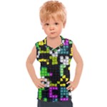 Drawn squares                                                   Kids  Mesh Tank Top