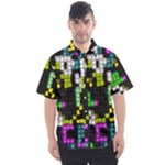 Drawn squares                                                   Men s Short Sleeve Shirt