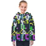 Drawn squares                                                    Kids  Hooded Puffer Jacket