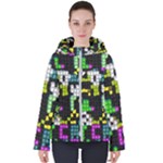 Drawn squares                                                    Women s Hooded Puffer Jacket