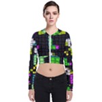 Drawn squares                                                    Zip Up Bomber Jacket