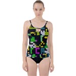 Drawn squares                                                    Cut Out Top Tankini Set