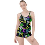 Drawn squares                                                    Boyleg Tankini Set