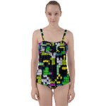 Drawn squares                                                    Twist Front Tankini Set