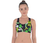 Drawn squares                                                        Cross String Back Sports Bra