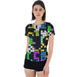 Drawn squares                                                     Back Cut Out Sport Tee