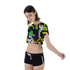 Tie Back Short Sleeve Crop T-Shirt 