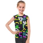 Drawn squares                                                     Kids  Mesh Tank Top