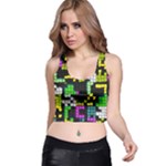 Drawn squares                                                     Racer Back Crop Top