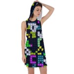 Drawn squares                                                      Racer Back Hoodie Dress