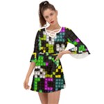 Drawn squares                                                        Criss Cross Mini Dress