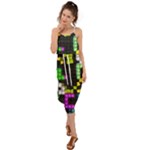 Drawn squares                                                     Waist Tie Cover Up Chiffon Dress