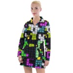 Drawn squares                                                      Women s Hoodie Dress