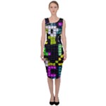 Drawn squares                                                       Sleeveless Pencil Dress