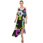 Drawn squares                                                       Maxi Chiffon Cover Up Dress