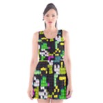 Drawn squares                                                     Scoop Neck Skater Dress