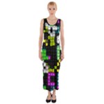 Drawn squares                                                     Fitted Maxi Dress