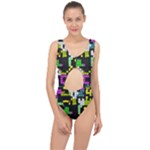 Drawn squares                                                    Center Cut Out Swimsuit