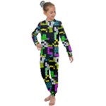 Drawn squares                                                  Kids  Long Sleeve Set