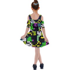 Kids  Shoulder Cutout Chiffon Dress 