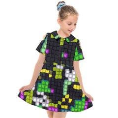 Kids  Short Sleeve Shirt Dress 