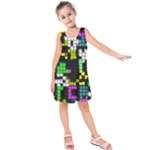 Drawn squares                                                    Kid s Sleeveless Dress