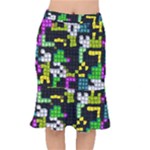 Drawn squares                                                         Short Mermaid Skirt