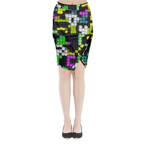 Drawn squares                                                    Midi Wrap Pencil Skirt from ArtsNow.com