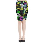 Drawn squares                                                    Midi Wrap Pencil Skirt