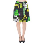 Drawn squares                                                    Velvet High Waist Skirt