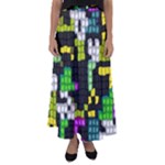 Drawn squares                                                   Flared Maxi Skirt