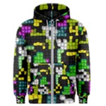 Drawn squares                                                     Men s Zipper Hoodie