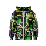 Drawn squares                                                     Kids Zipper Hoodie