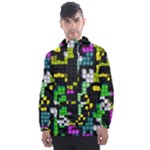 Drawn squares                                                    Men s Front Pocket Pullover Windbreaker