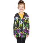 Drawn squares                                                     Kids  Double Breasted Button Coat