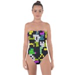 Drawn squares                                                    Tie Back One Piece Swimsuit