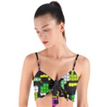 Drawn squares                                                    Woven Tie Front Bralet